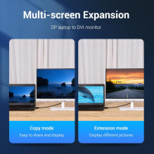 CABLE DP TO DVI 1M / BLACK HAFBF VENTION