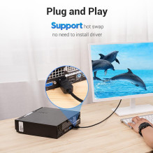 CABLE DP TO DVI 1M / BLACK HAFBF VENTION