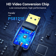 CABLE DP TO DVI 1M / BLACK HAFBF VENTION