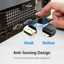 CABLE DP TO DVI 1M / BLACK HAFBF VENTION