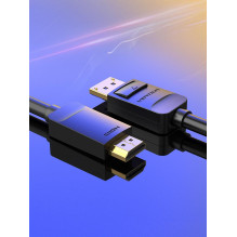 CABLE DP TO HDMI 2M / BLACK HADBH VENTION