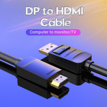 CABLE DP TO HDMI 2M / BLACK HADBH VENTION