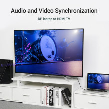 CABLE DP TO HDMI 2M / BLACK HADBH VENTION