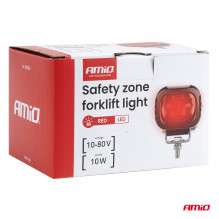 Oświetlenie bezpieczeństwa "strefa bezpieczna" czerwone do wózków widłowych 10W 10-80V AMIO-04868