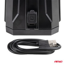 Lampa robocza przenośna biała z funkcją lampy ostrzegawczej 15W (BATT) AMIO-04865