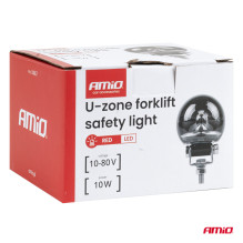 Oświetlenie bezpieczeństwa "strefa bezpieczna U" czerwone do wózków widłowych 10W 10-80V AMIO-04867
