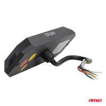 Lampa ostrzegawcza obrysowa pomarańczowa z funkcją świateł pozycyjnych LED R65 R148 12V 24V 24W AMIO-04861