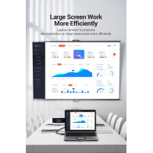 CABLE DP TO VGA 2M / BLACK HBLBH VENTION