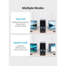 CABLE DP TO VGA 2M / BLACK HBLBH VENTION
