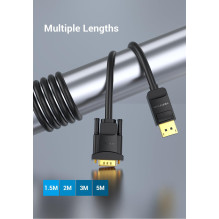 CABLE DP TO VGA 2M / BLACK HBLBH VENTION