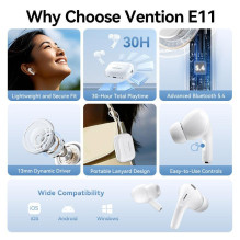 HEADSET WRL ECHO LITE E11 / WHITE NBVW0 VENTION