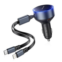 MOBILE CHARGER CAR USB / 3P BLACK FFOB0 VENTION