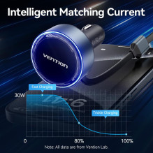 MOBILE CHARGER CAR USB / 3P BLACK FFOB0 VENTION