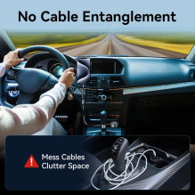 MOBILE CHARGER CAR USB / 3P BLACK FFOB0 VENTION