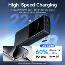 POWER BANK USB 20000MAH 22.5W / BLACK FHPB0 VENTION