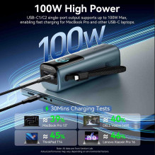 POWER BANK USB 20000MAH 165W / GRAY TFT DISPLAY FKFH0 VENTION