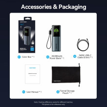 POWER BANK USB 20000MAH 165W / GRAY TFT DISPLAY FKFH0 VENTION