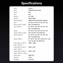 POWER BANK USB 27000MAH 200W / FKGH0 VENTION