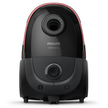 Dulkių siurblys, PHILIPS, XD5123/10, su maišeliu, 900 vatų, talpa 4 l, triukšmas 77 dB, juodas, svoris 4,6 kg, XD5123/10