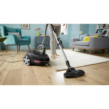 Dulkių siurblys, PHILIPS, XD5123/10, su maišeliu, 900 vatų, talpa 4 l, triukšmas 77 dB, juodas, svoris 4,6 kg, XD5123/10