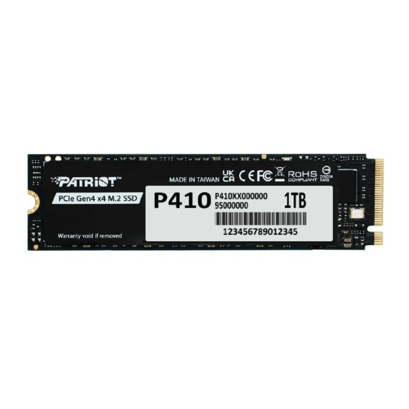 SSD, PATRIOT, 320xTBW rating, NVMe Yes, PCI Express, M.2, 1000 GB, P410P1TBM28H