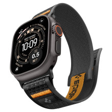 „Spigen Athlex Air 2“ dirželis „Apple Watch“ (44 / 45 / 46 / 49 mm) – juodas ir oranžinis