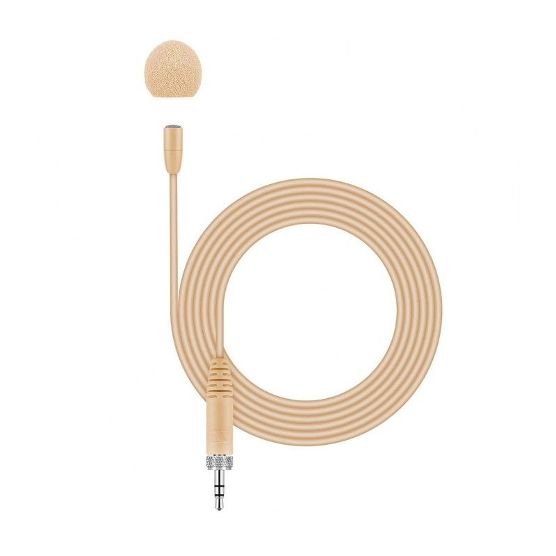 Sennheiser MKE Essential Omni Beige - miniature lavalier microphone with 3.5 mm jack connector (beige)