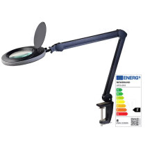 Desk magnifier with LED lighting NEWBRAND 5dpt (×2.25) Ø120mm 60LED 8W 230V black