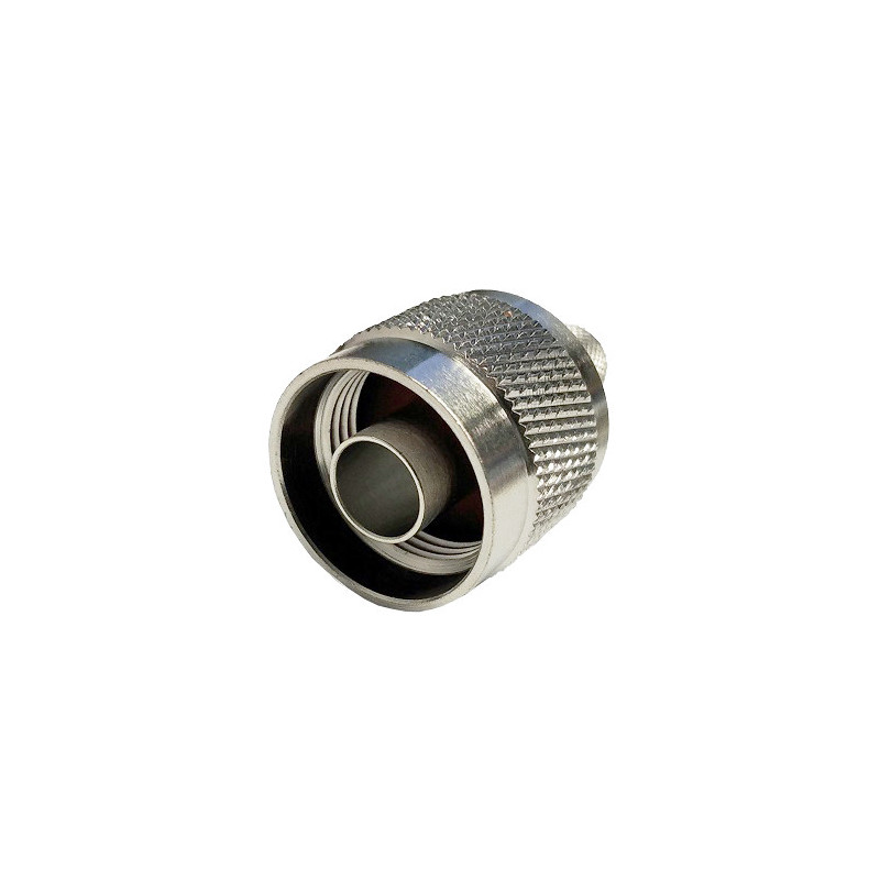 N-male crimp connector for RG6 cable