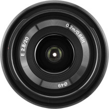 Sony E 20mm F2.8 (Black) , (SEL20F28)