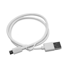 Universalus įkrovimo laidas Micro USB 2.0, 50cm, baltas