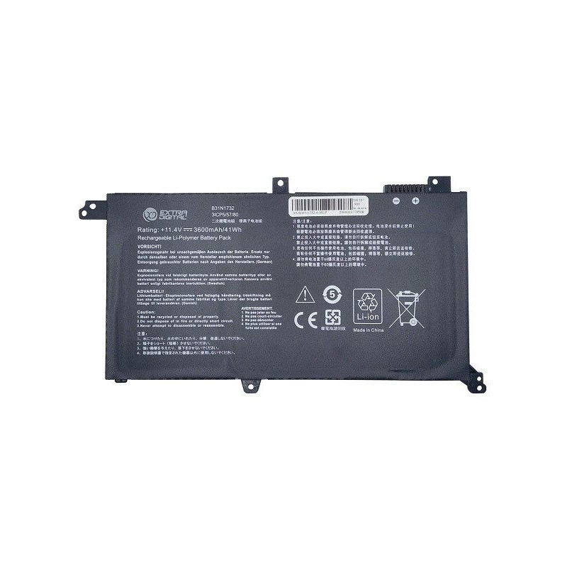 Pakaitinė Baterija - ASUS B31N1732, 3600mAh Pakaitinė Baterija