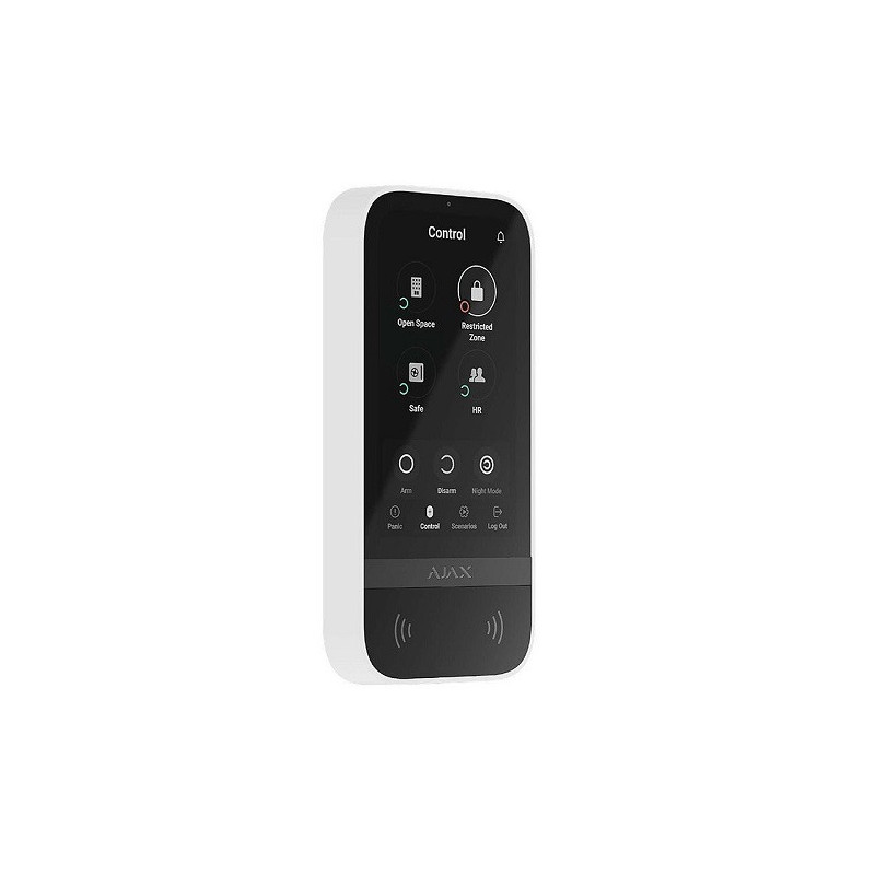 Ajax KeyPad TouchScreen wireless control keyboard with touch screen (white)