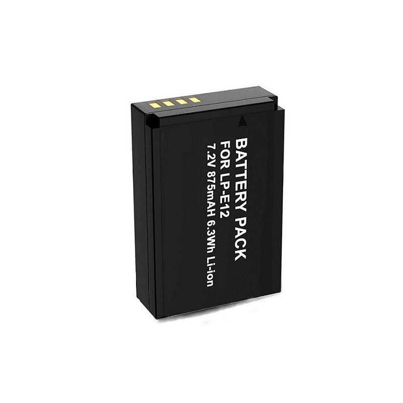 Replacement battery Canon LP-E12, 875mAh