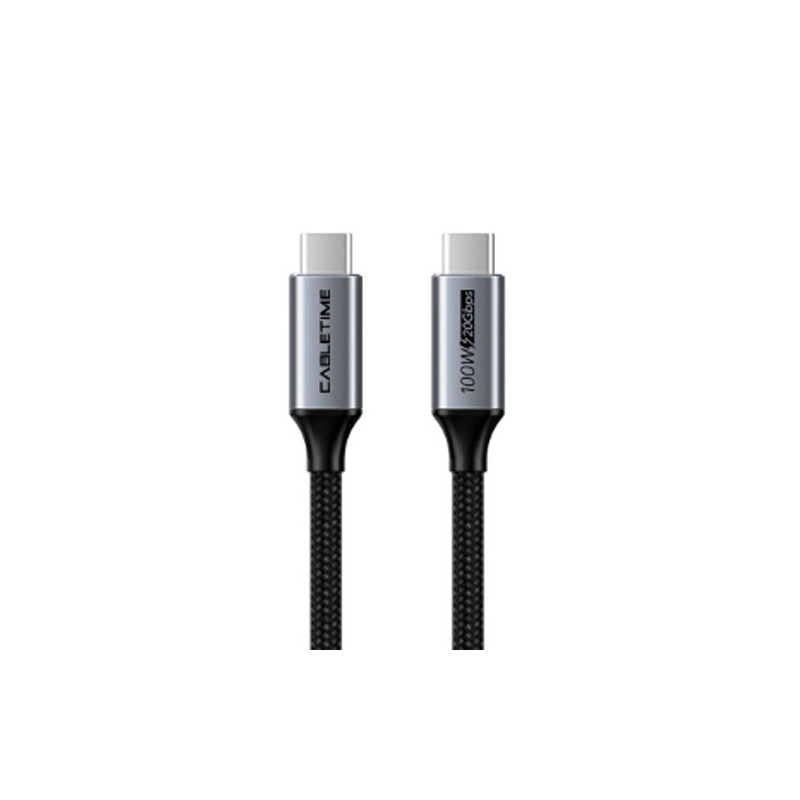 Kabelis USB3.2, USB-C - USB-C, 20Gbps, 100W, 20V / 5A, 4K / 60HZ, 1m