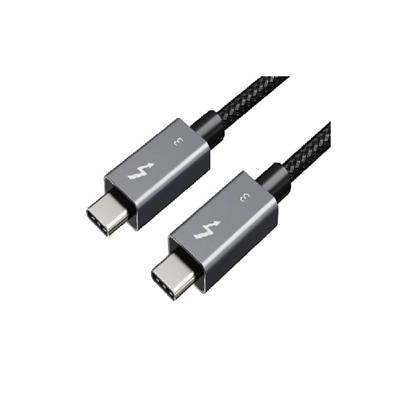 Kabelis Thunderbolt 3, USB-C - USB-C, 40Gbps, 100W, 20V / 5A, 4K / 60HZ, 1m