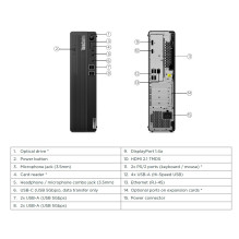 Lenovo ThinkCentre M70s Gen 5 SFF Intel® Core™ i5-13400 (10C / 16T, 1.1 - 3.7 GHz, 20 MB) / 16 GB DDR5 / 512 GB SSD / DV
