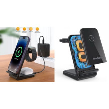 Wireless Charger - CHOETECH 15W 3-in-1 Charging Stand Wireless Charger - CHOETECH 15W 3-in-1 Charging Stand