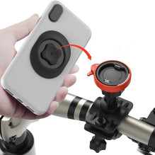 Telefono laikiklis dviračiui, el. paspirtukui, motociklui, 22.2-28.6mm