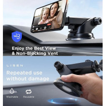 Magnetic phone holder for car LISEN attaches to the dashboard