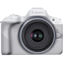 Canon EOS R50 + RF-S 18-45mm IS STM (White) + RF-S 55-210mm IS STM