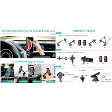 CHOETECH car phone holder, with wireless charging function, 10W