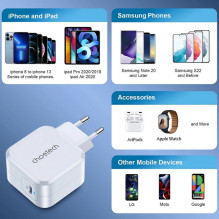 Charger CHOETECH GaN USB Type-C: 45W, PD, QC, PPS Charger CHOETECH GaN USB Type-C: 45W, PD, QC, PPS