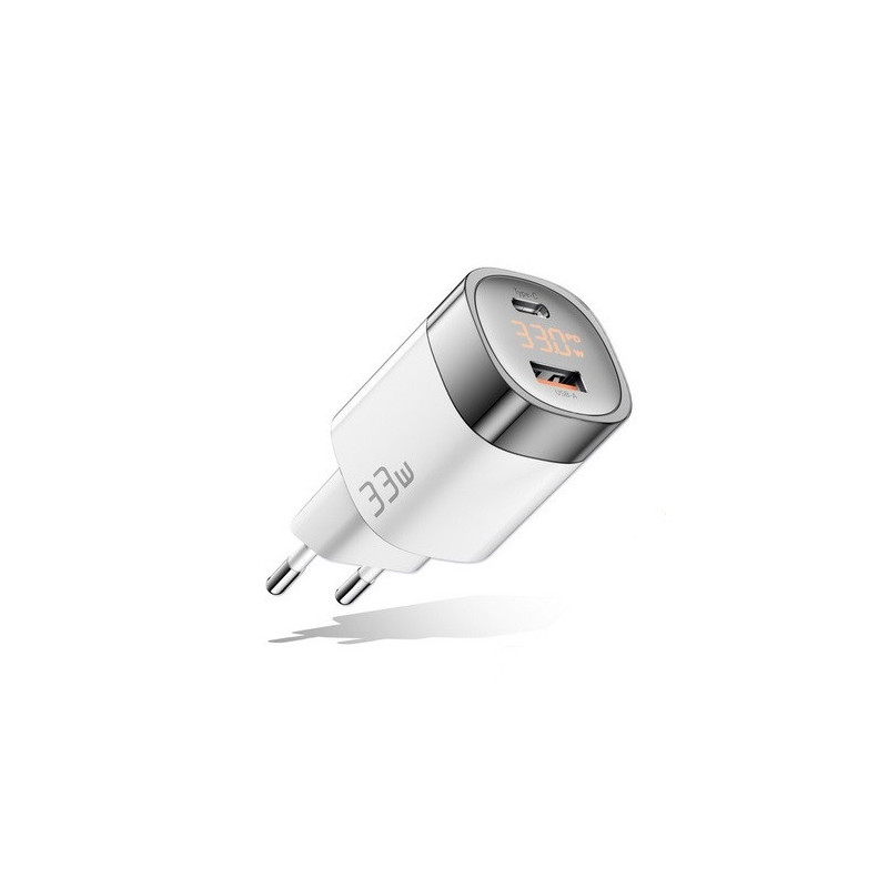 Kroviklis GaN USB Type-C, USB Type-A: 33W, PPS