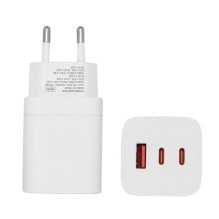 Kroviklis GaN 2x USB Type-C, USB Type-A: 65W, PPS