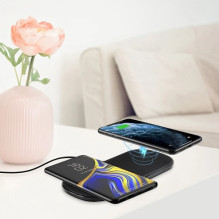 Wireless charger CHOETECH, 18W, 2in1, black Wireless charger CHOETECH, 18W, 2in1, black