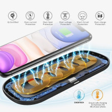 Wireless charger CHOETECH, 18W, 2in1, black Wireless charger CHOETECH, 18W, 2in1, black