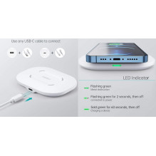 Wireless charger CHOETECH, 15W, white