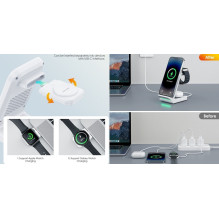 Wireless Charger - CHOETECH 15W 3-in-1 Charging Stand