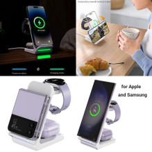 Wireless Charger - CHOETECH 15W 3-in-1 Charging Stand